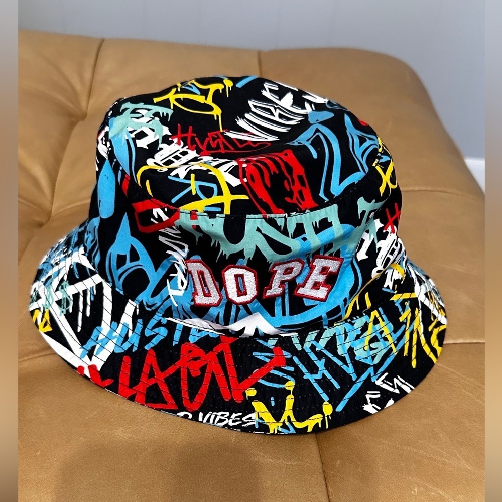 Unisex DOPE bucket hat  clean and excellent condition but no size tag